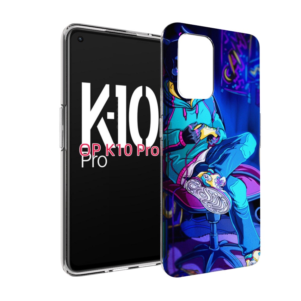 

Чехол MyPads киберпанк игрок для OPPO K10 Pro, Прозрачный, Tocco