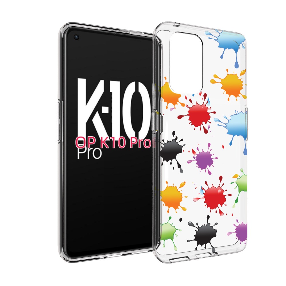 

Чехол MyPads кляксы для OPPO K10 Pro, Прозрачный, Tocco