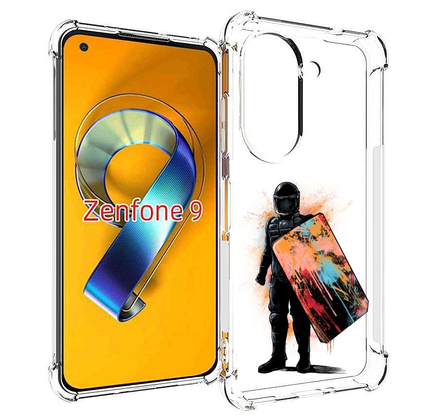 

Чехол MyPads солдат с красочным щитом для Asus Zenfone 9 (AI2202), Прозрачный, Tocco
