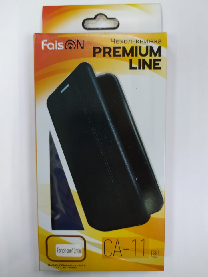 

Чехол-книжка для iPhone 13 Mini Faison CA11 кожаная боковая синяя