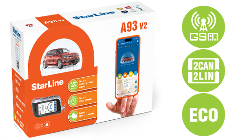 Автосигнализация StarLine A93 v2 2CAN+2LIN GSM ECO