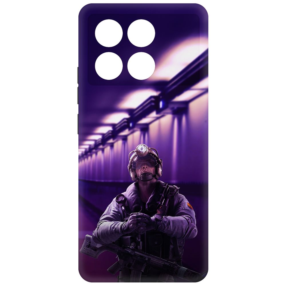 

Чехол-накладка Krutoff Soft Case Cтандофф 2 - Неон для Poco X6 Pro черный