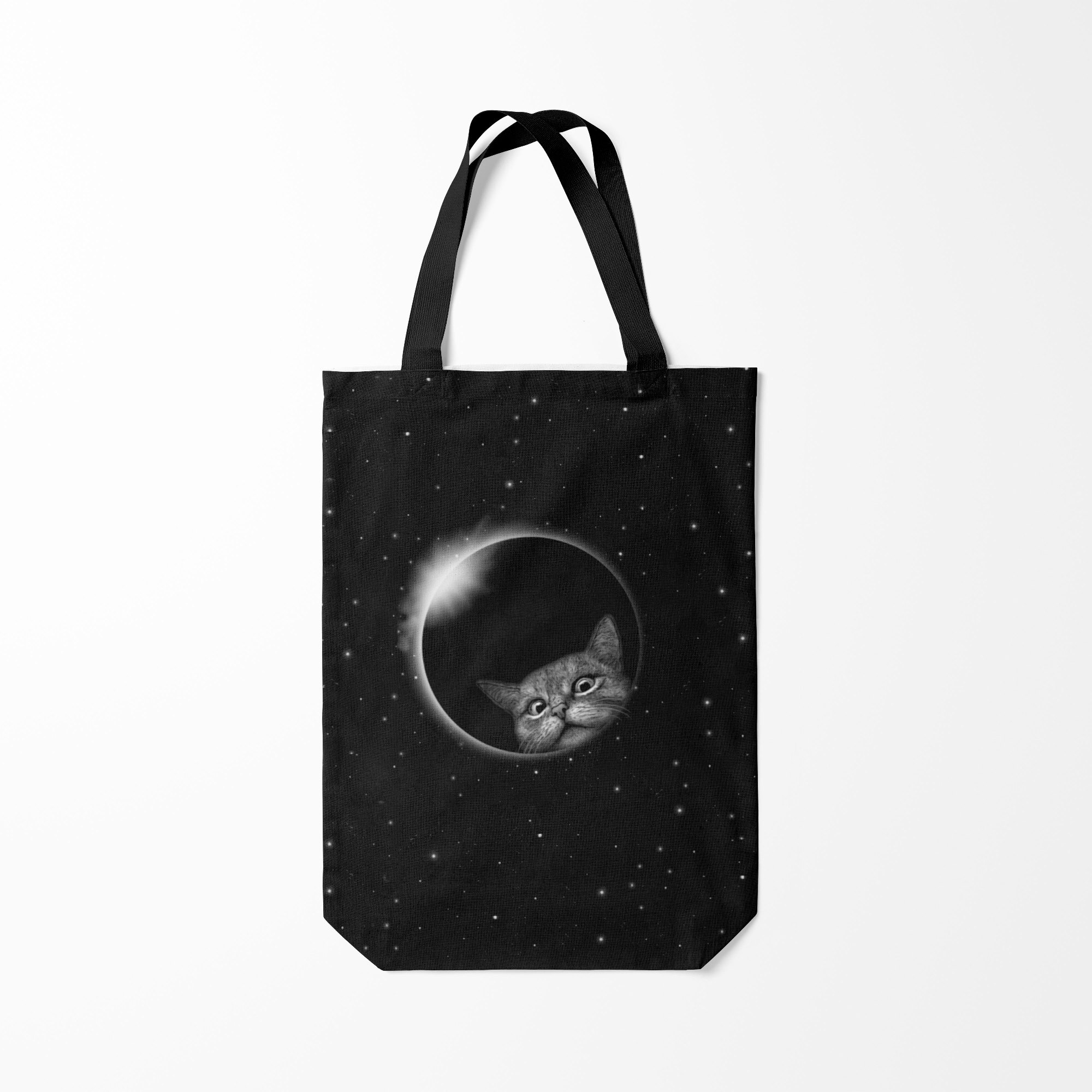 

Сумка шoппер унисекс Burnettie Кот в Космосе, черный, Кот в Космосе