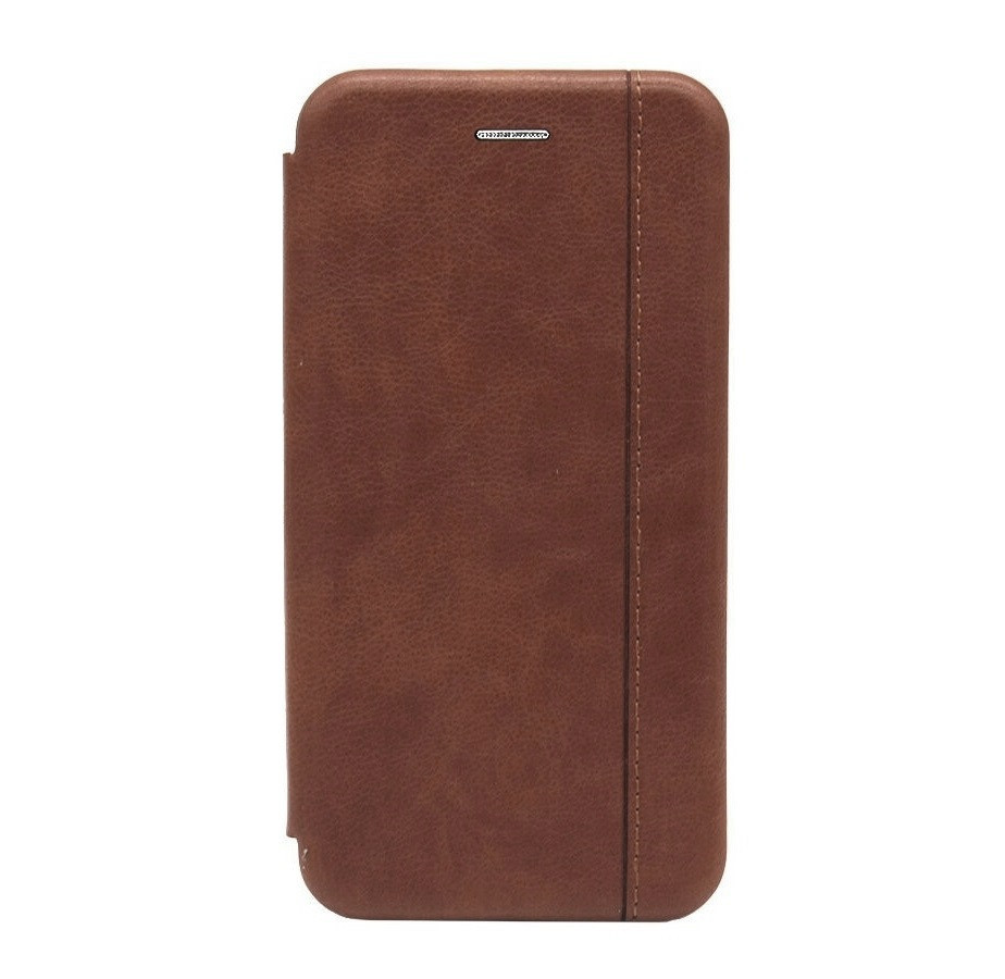 

Чехол-книжка Nice Case для iPhone XS Max кожаная боковая коричневая