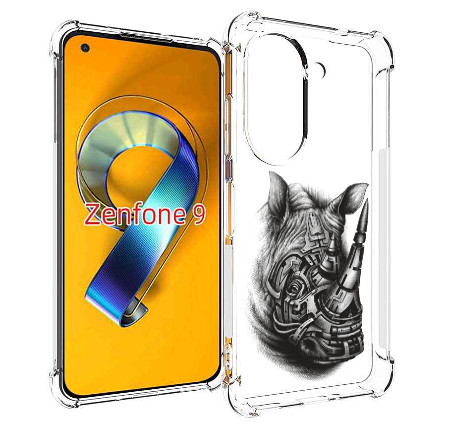 Чехол MyPads стальной носорог для Asus Zenfone 9 (AI2202)