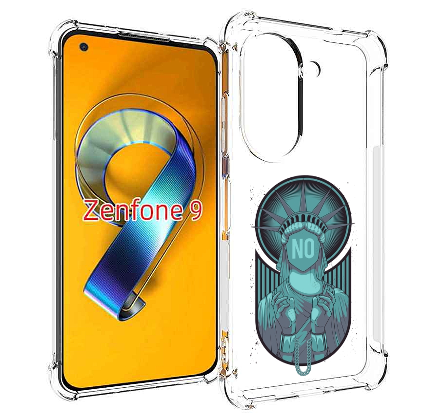 Чехол MyPads статуя свободы зеленый для Asus Zenfone 9 (AI2202)