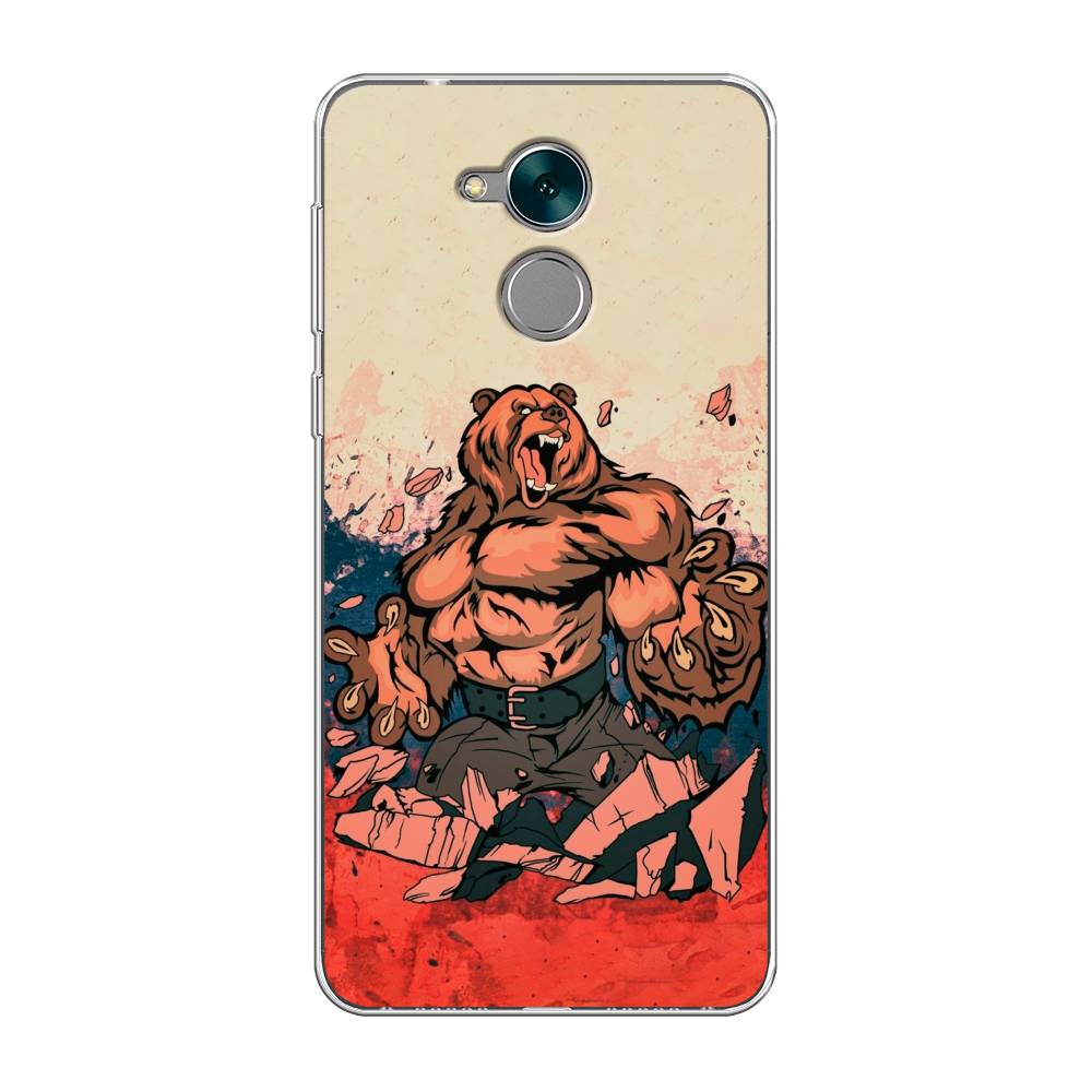 

Чехол Awog на Honor 6C "Медведь с флагом РФ", Разноцветный, 62750-2