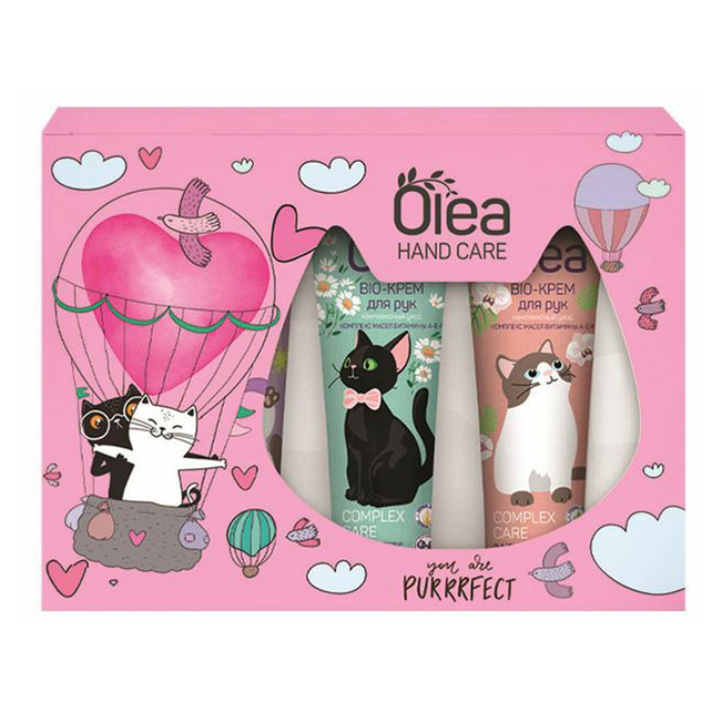 Косметический набор для рук Olea Hand Care Cats 3 предмета в ассортименте