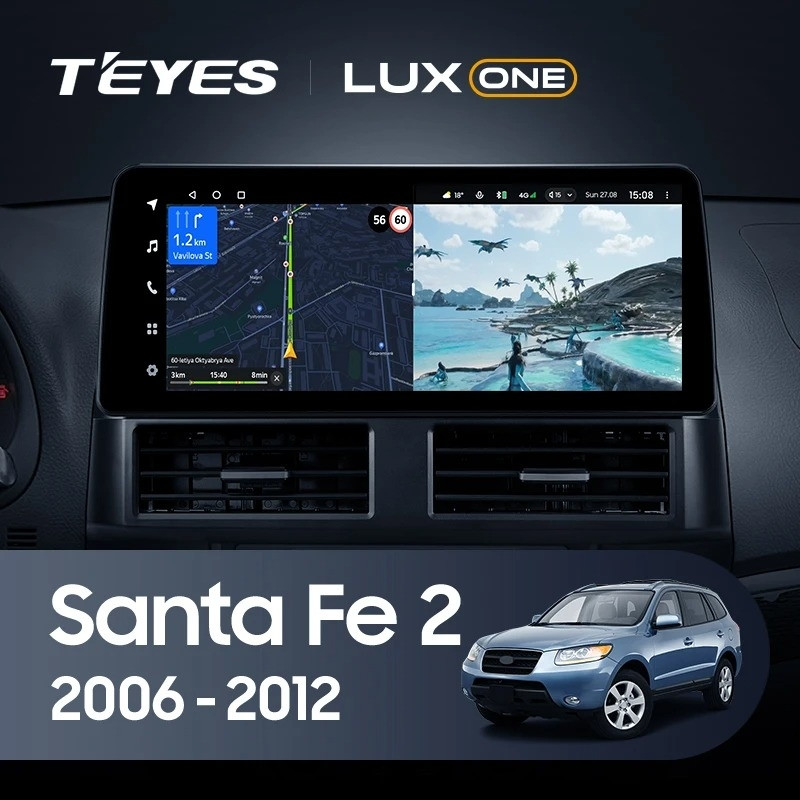 

Штатная магнитола Teyes LUX ONE 6/128 Hyundai Santa Fe 2 (2006-2012), Lux One