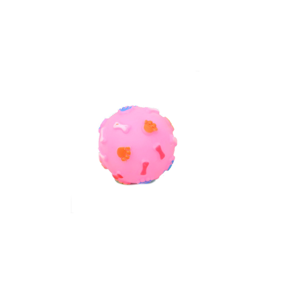 Игрушка - мячик для собак UltraMarin, цвет розовый, с пищалкой