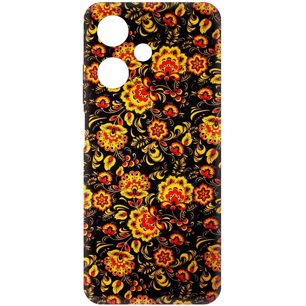 

Чехол-накладка Krutoff Soft Case Хохлома для Infinix Hot 30 Play черный