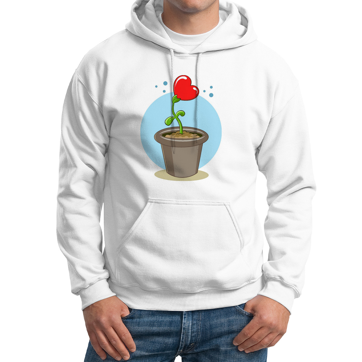 

Худи унисекс CoolPodarok цветок белое 58 RU, M0114587