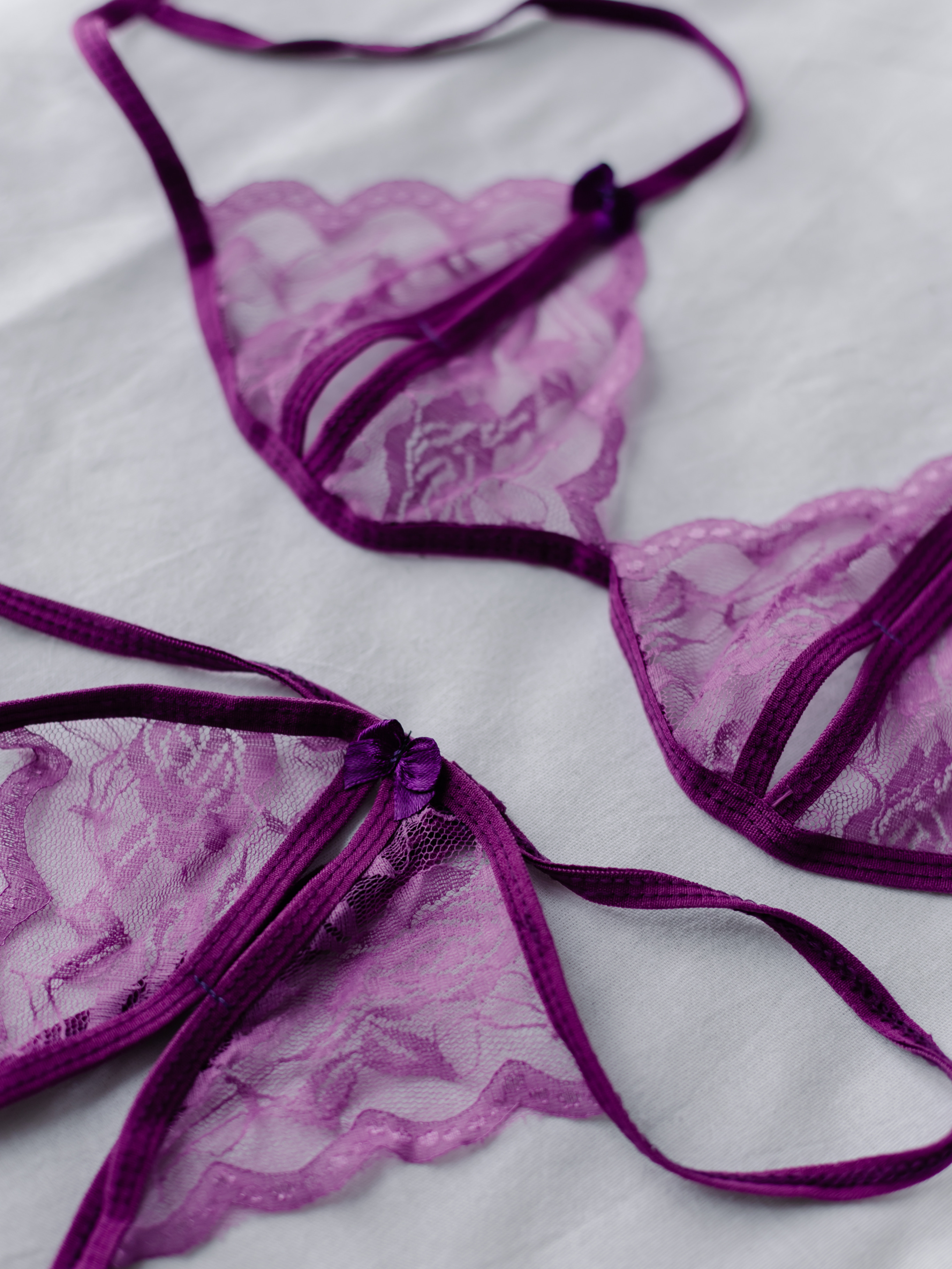 Нижнее белье Мисс кис-кис 5DV кружевное с доступом, фиолетовый, р-р 38-44