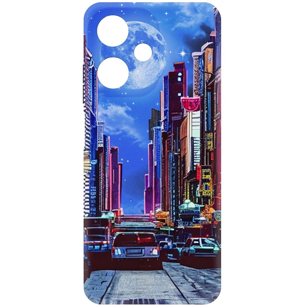

Чехол-накладка Krutoff Soft Case Ночной город для Infinix Hot 30 Play черный