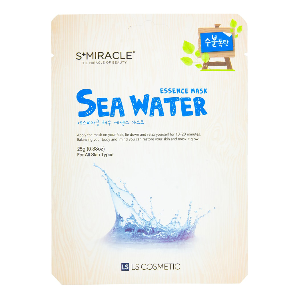 Маска тканевая для лица S+miracle Sea Water Essence Mask с экстрактом морской воды 25 г