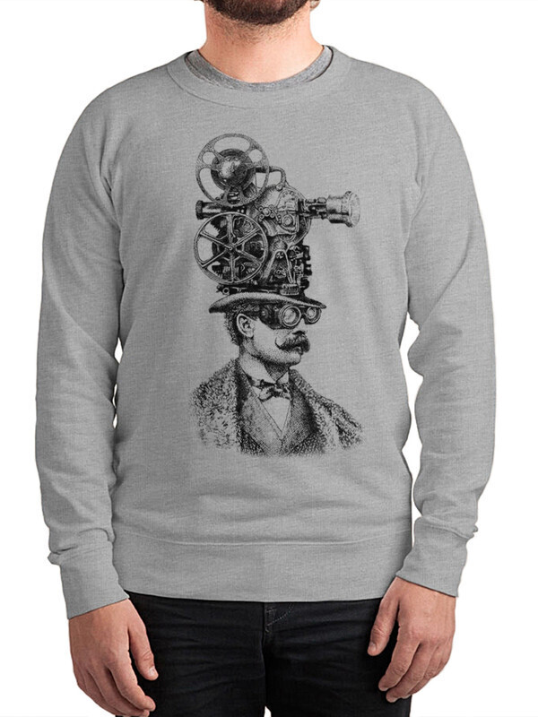 

Свитшот мужской Dream Shirts Мужчина с проектором серый 46 RU, Мужчина с проектором