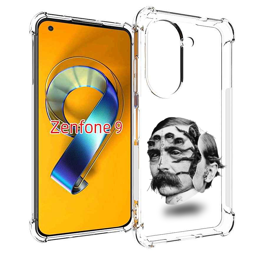 

Чехол MyPads страшное лицо мужчины для Asus Zenfone 9 (AI2202), Прозрачный, Tocco