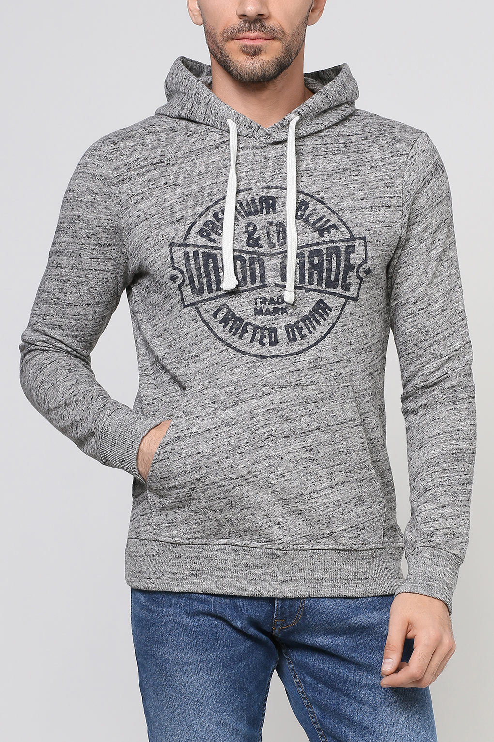 фото Худи мужское jack & jones 12164494 серое s