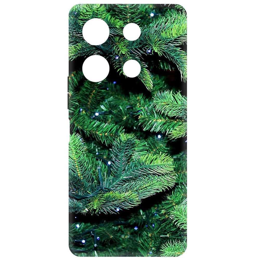 

Чехол-накладка Krutoff Soft Case Еловые лапки для Infinix Note 30 VIP черный