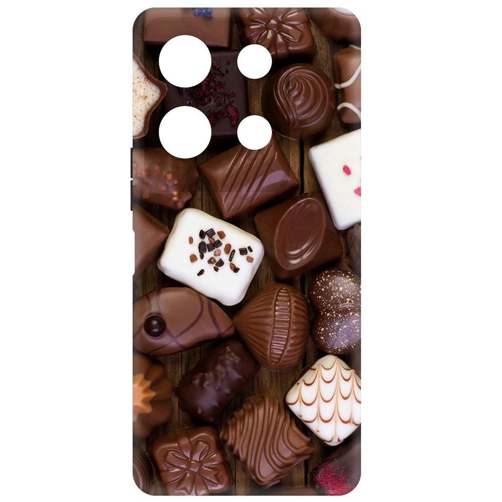 

Чехол-накладка Krutoff Soft Case Конфеты для Infinix Note 30 VIP черный