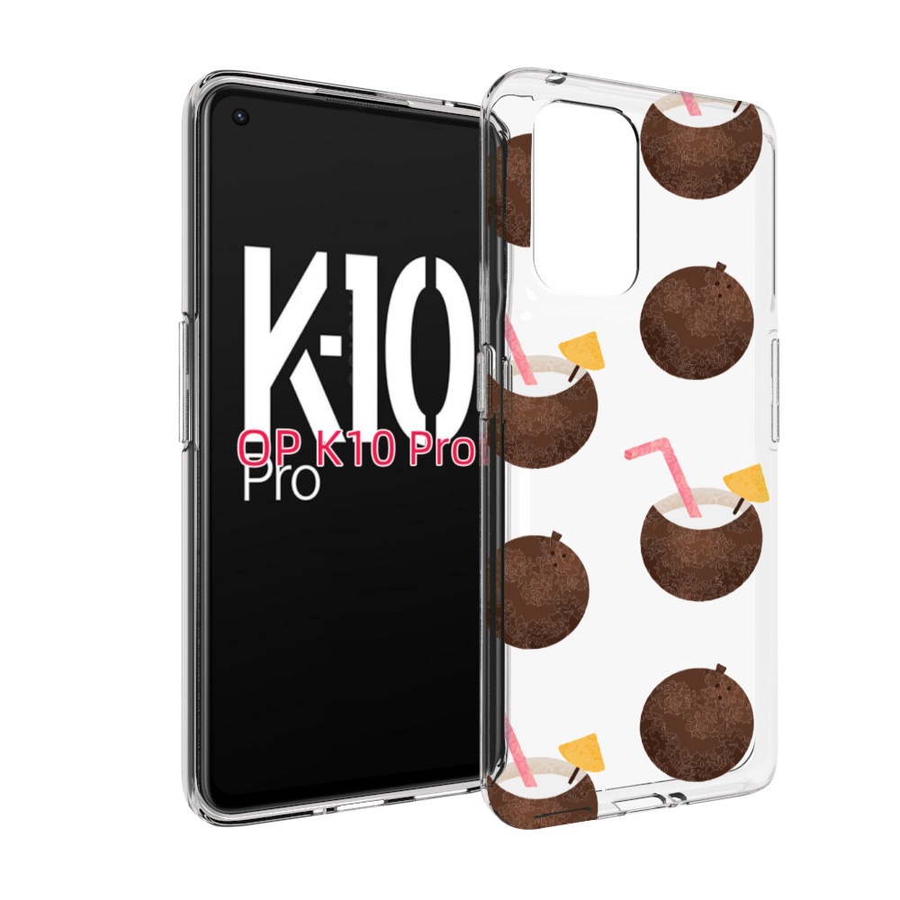 

Чехол MyPads кокосики для OPPO K10 Pro, Прозрачный, Tocco