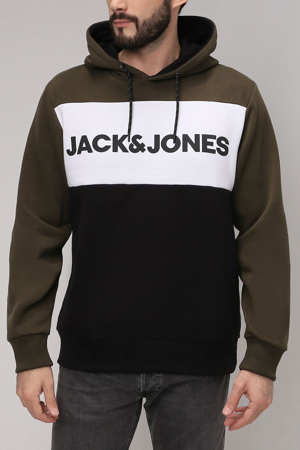 фото Толстовка мужская jack & jones 12172344 зеленая m