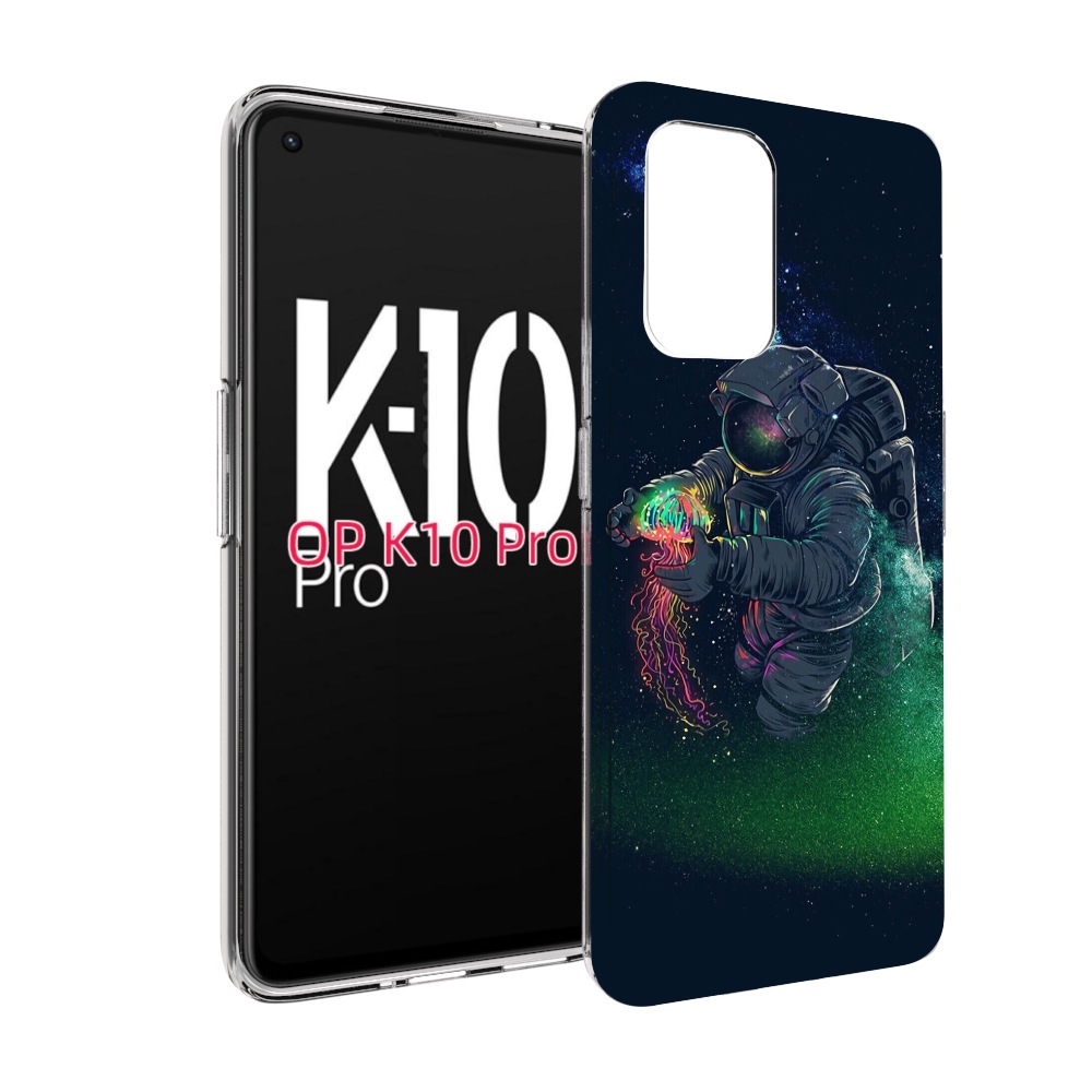 

Чехол MyPads космонавт-с-оружием-арты для OPPO K10 Pro, Прозрачный, Tocco