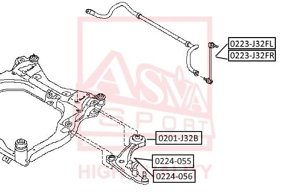 

Сайлентблок ASVA 0201J32B