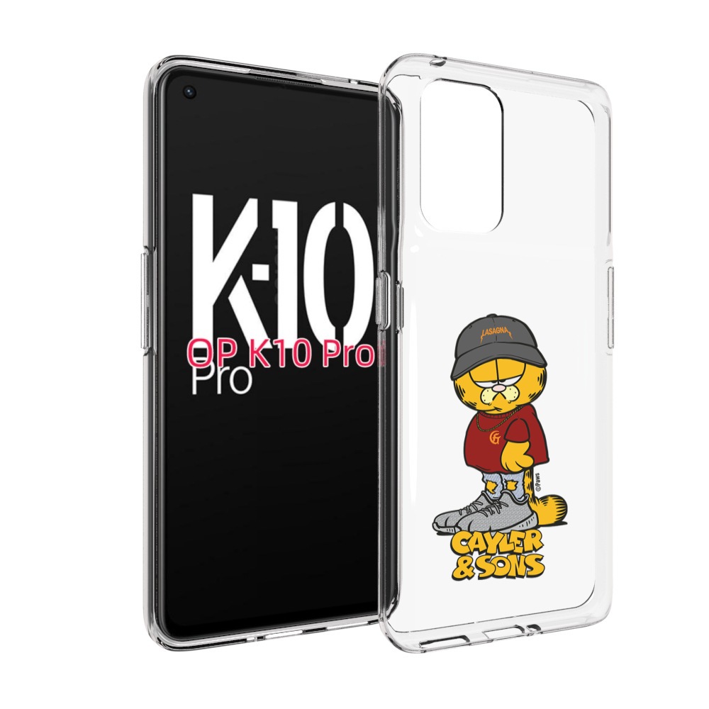 Чехол MyPads кот-в-кроссовках для OPPO K10 Pro