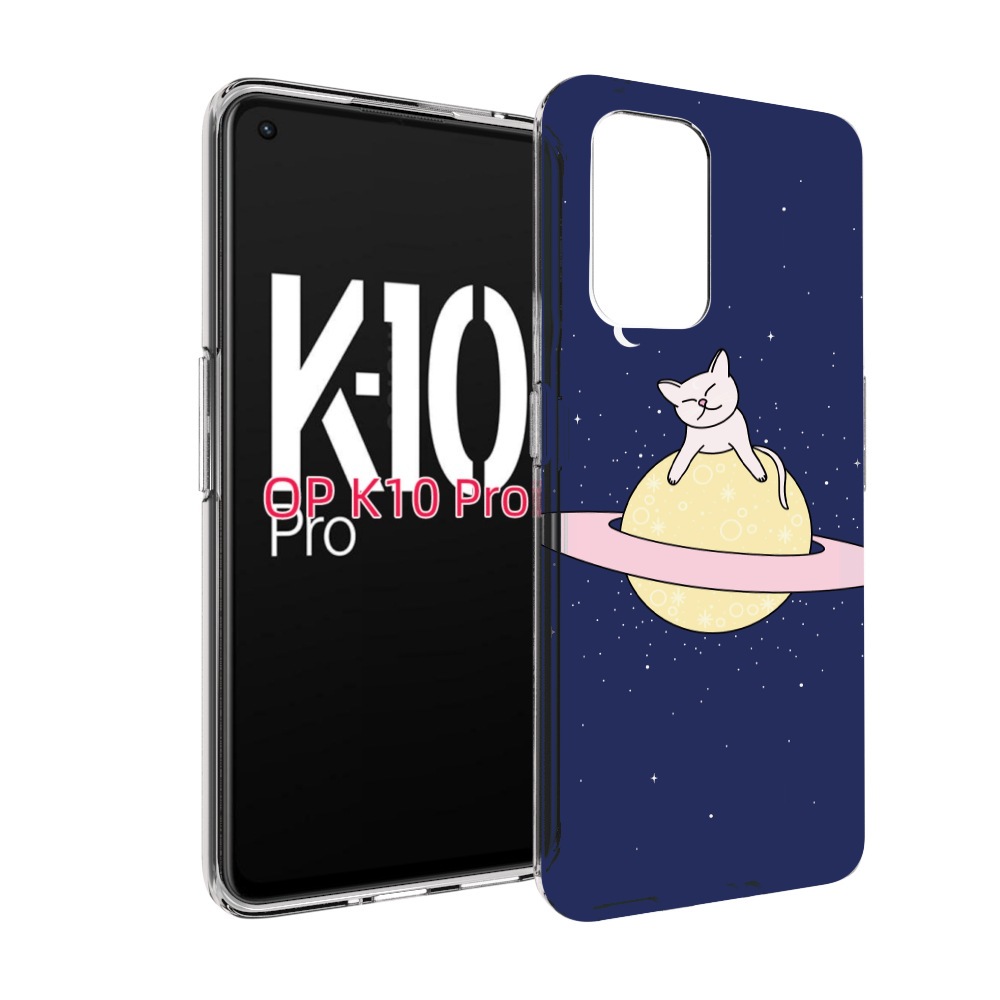 

Чехол MyPads котик на планете для OPPO K10 Pro, Прозрачный, Tocco