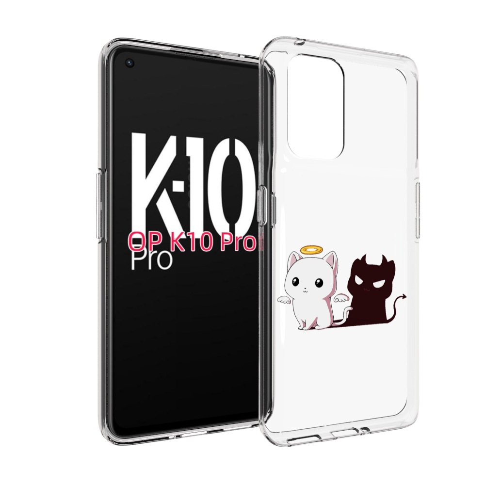 

Чехол MyPads котик-с-злой-тенью для OPPO K10 Pro, Прозрачный, Tocco