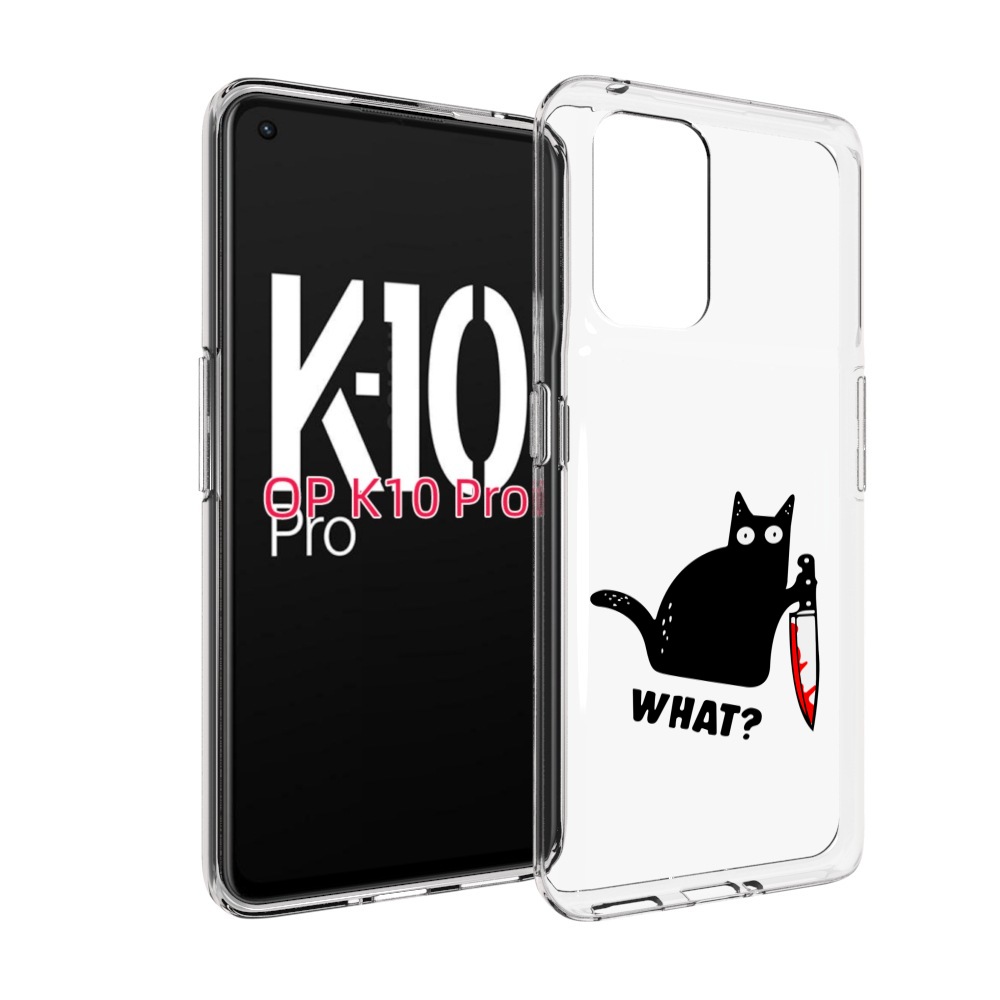 

Чехол MyPads котик-убийца для OPPO K10 Pro, Прозрачный, Tocco