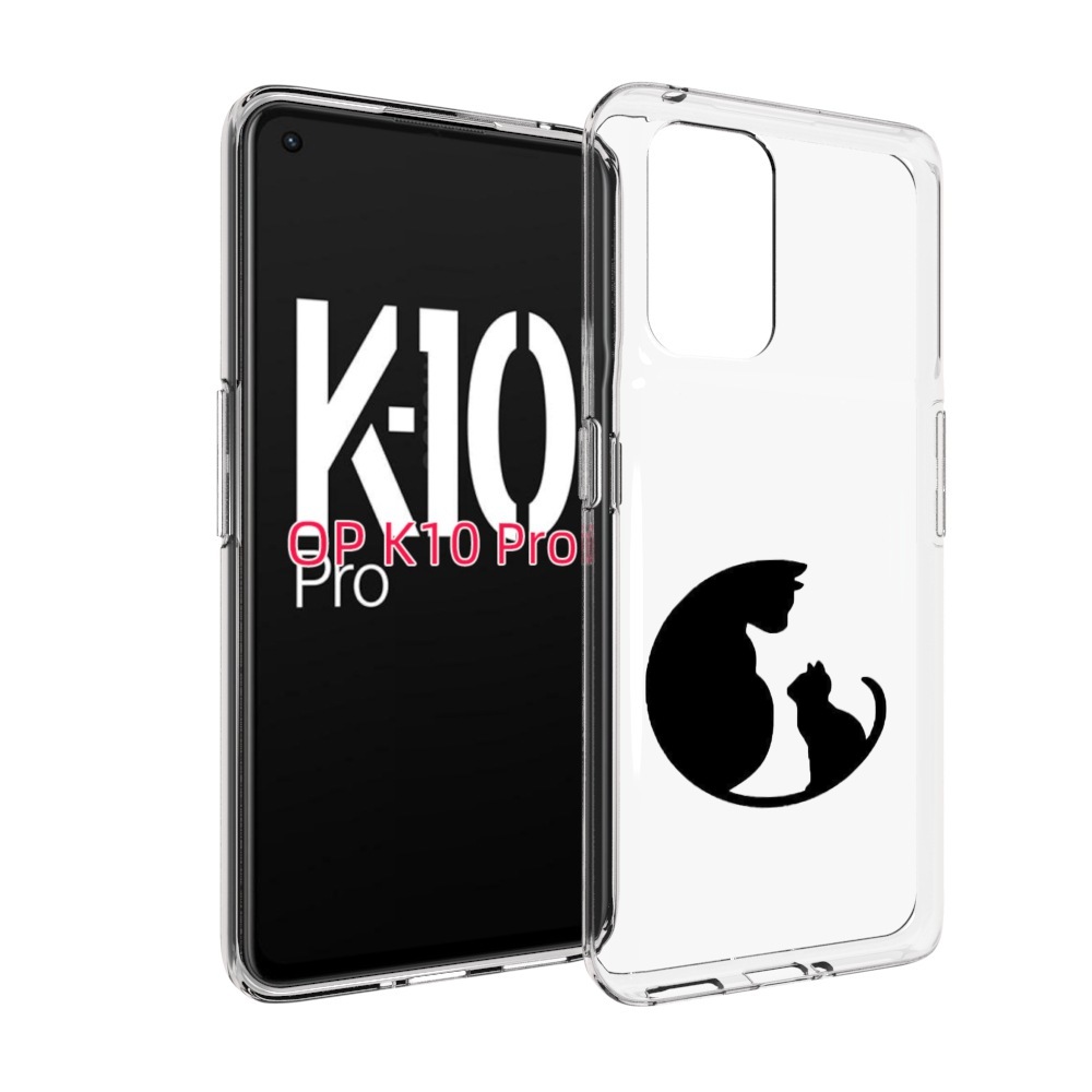 

Чехол MyPads коты в полукруге для OPPO K10 Pro, Прозрачный, Tocco