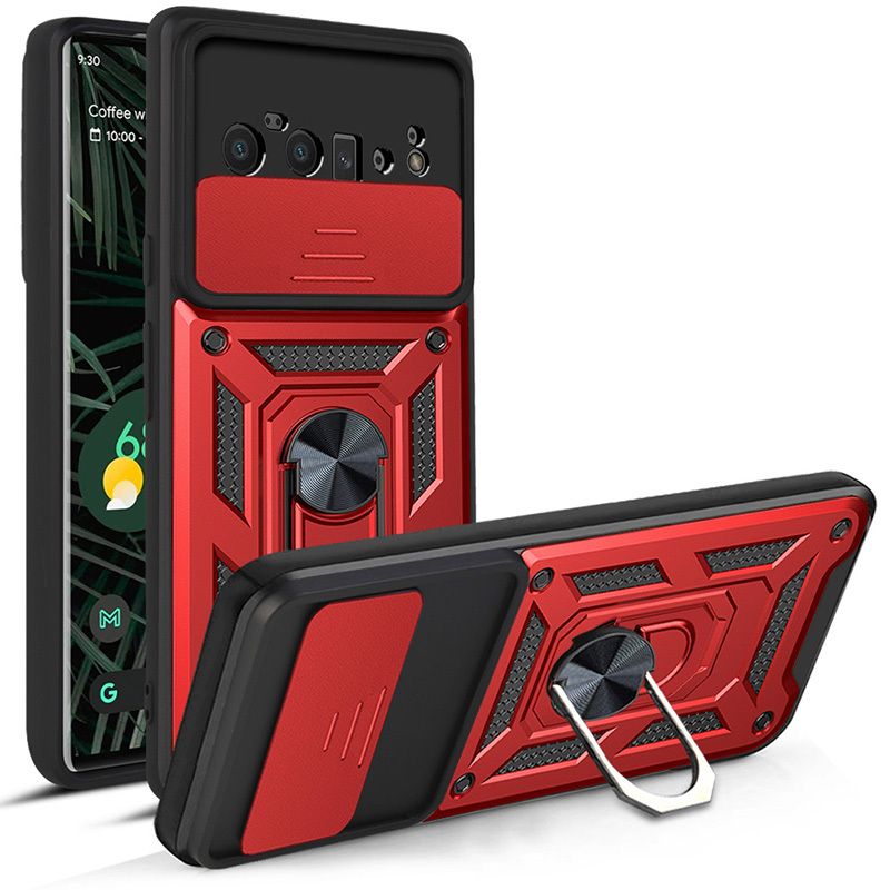 

Чехол с кольцом Bumper Case для Google Pixel 6 Pro (красный)