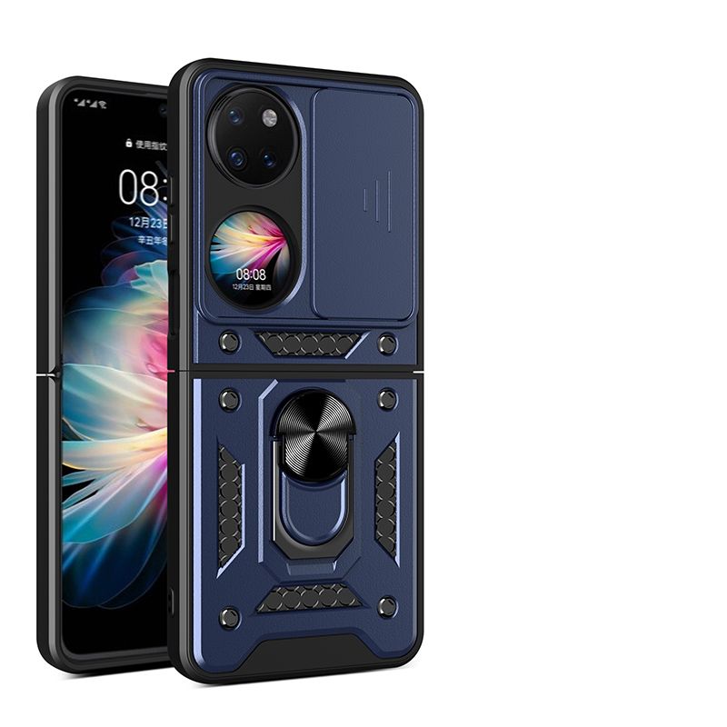 

Чехол с кольцом Bumper Case для Huawei P50 Pocket (синий)