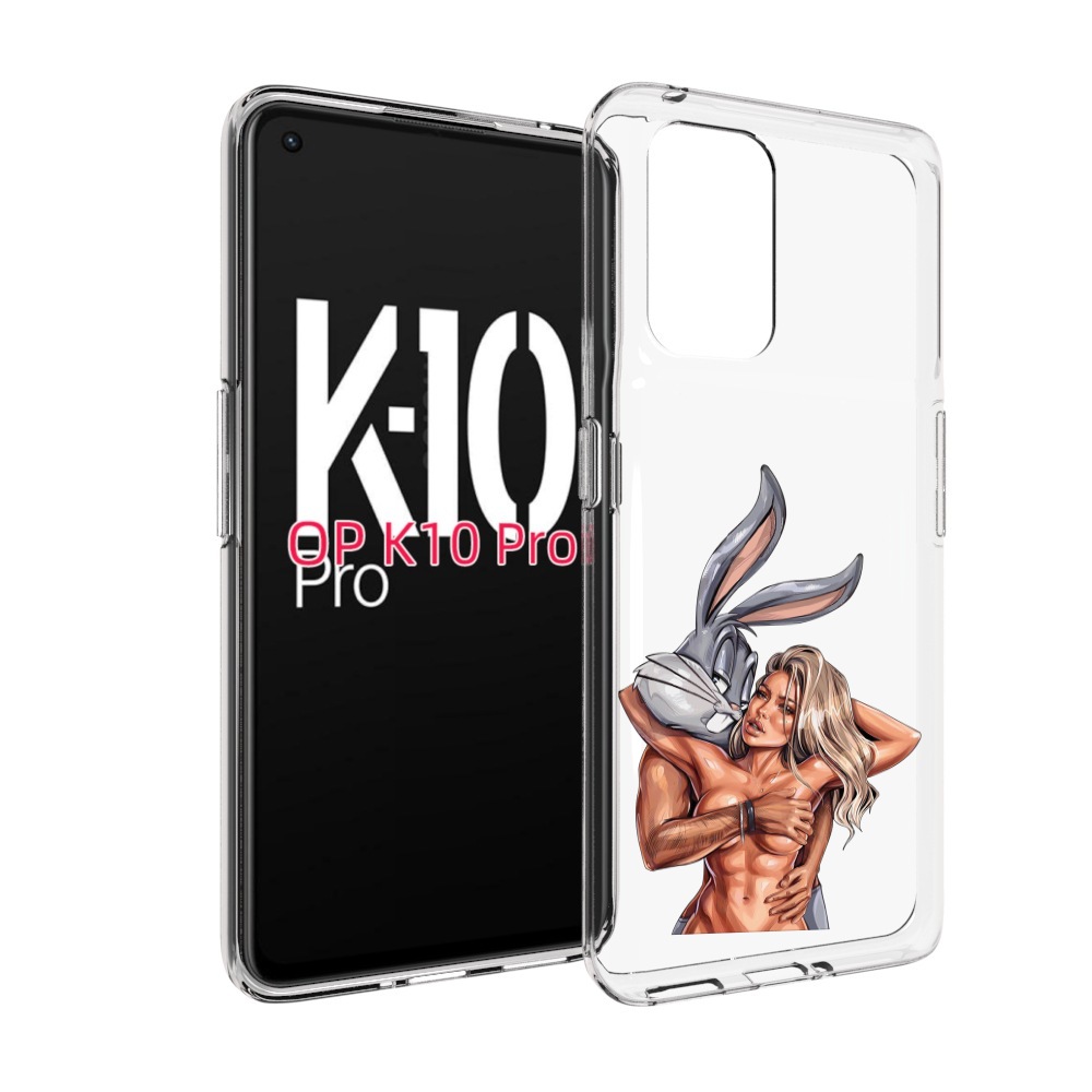

Чехол MyPads красивая-девушка-с-бак-банни женский для OPPO K10 Pro, Прозрачный, Tocco