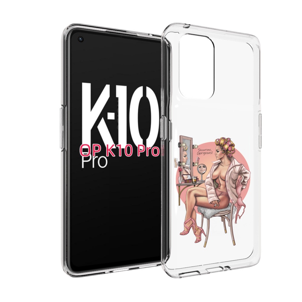 

Чехол MyPads красивая-девушка-с-зеркалом женский для OPPO K10 Pro, Прозрачный, Tocco