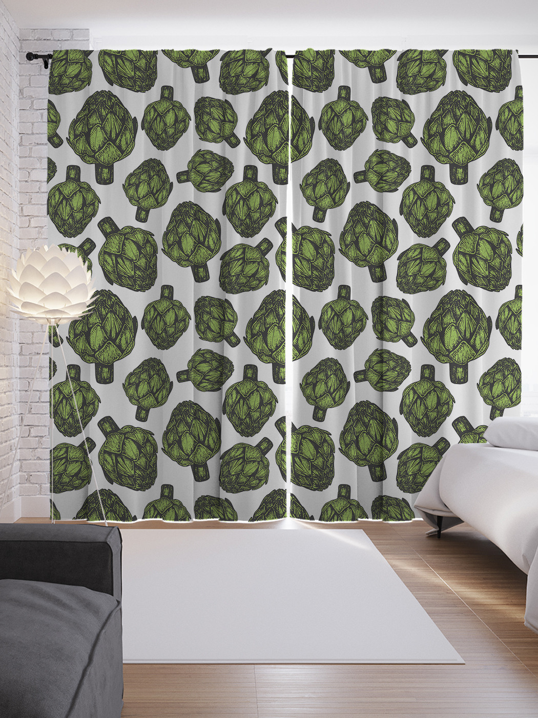 

Шторы JoyArty с фотопечатью "Урожай артишоков" из сатена, 290х265 см, Урожай артишоков