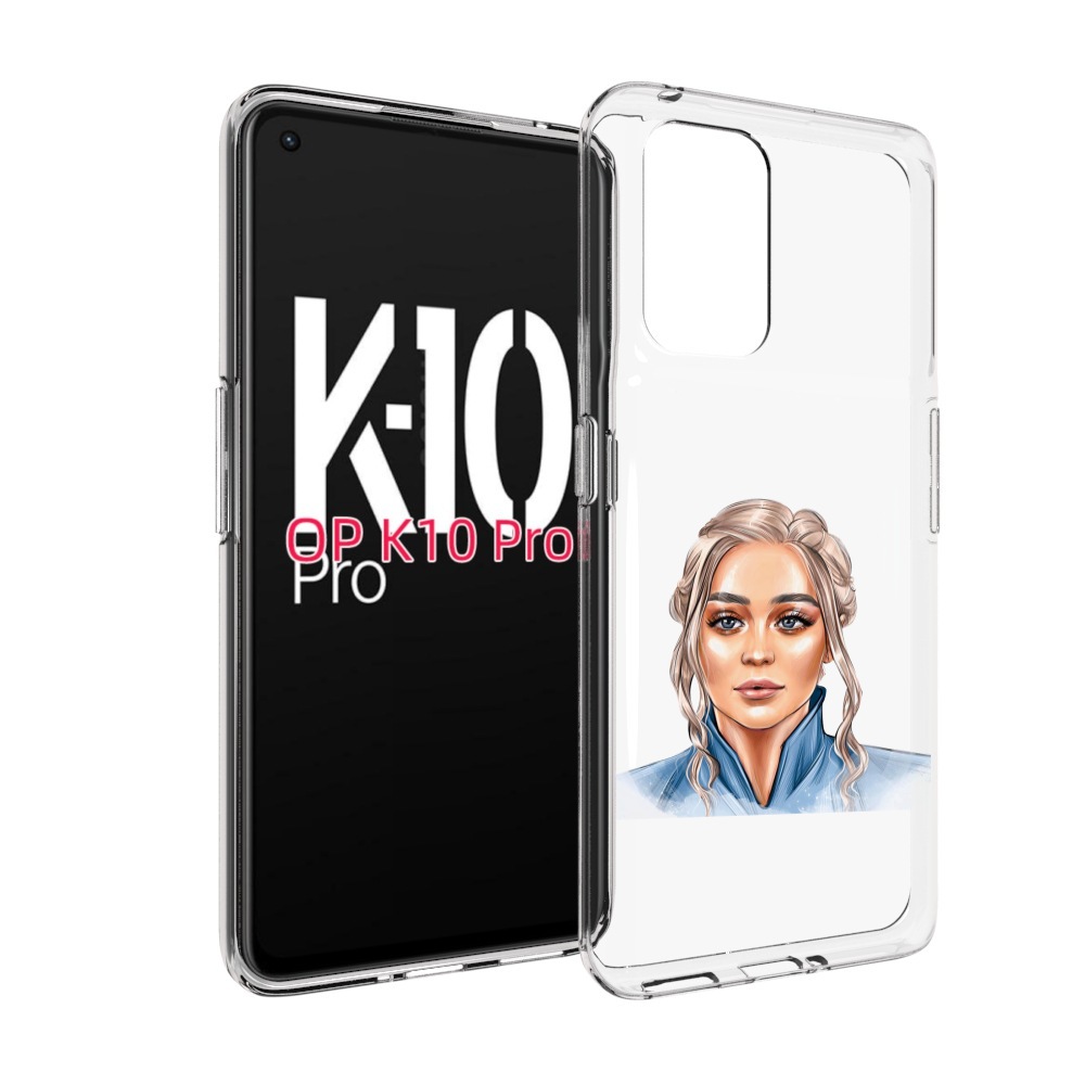 

Чехол MyPads красивая-нарисованная-девушка-блондинка женский для OPPO K10 Pro, Прозрачный, Tocco