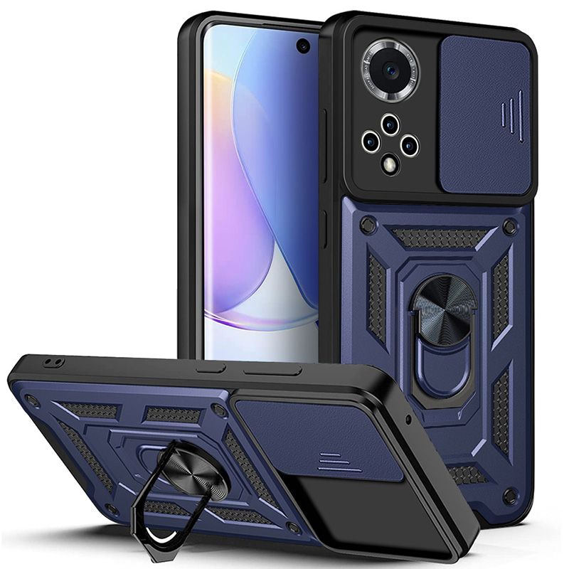 

Чехол с кольцом Bumper Case для Honor 50 / Nova 9 (синий)
