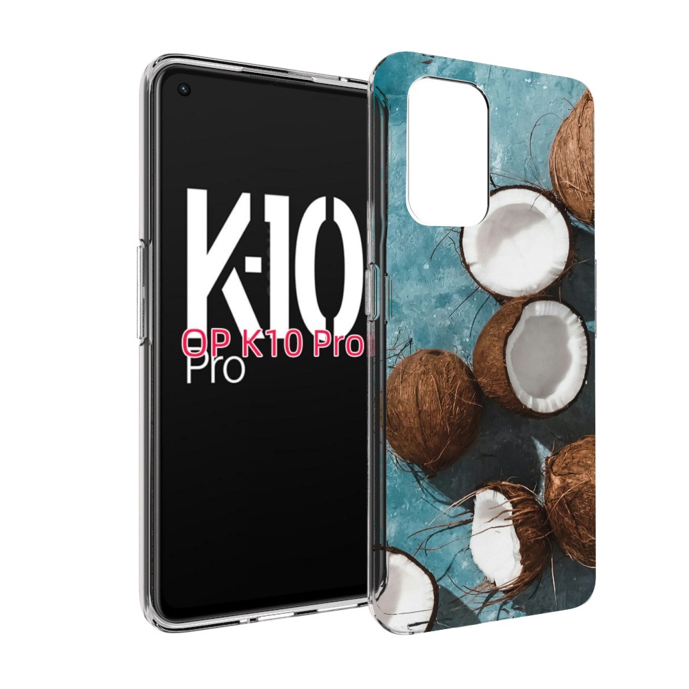 

Чехол MyPads красивые-кокосы для OPPO K10 Pro, Прозрачный, Tocco