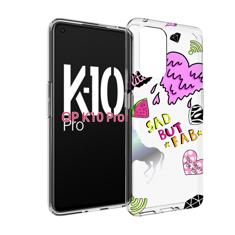 

Чехол MyPads красивые-смайлики для OPPO K10 Pro, Прозрачный, Tocco