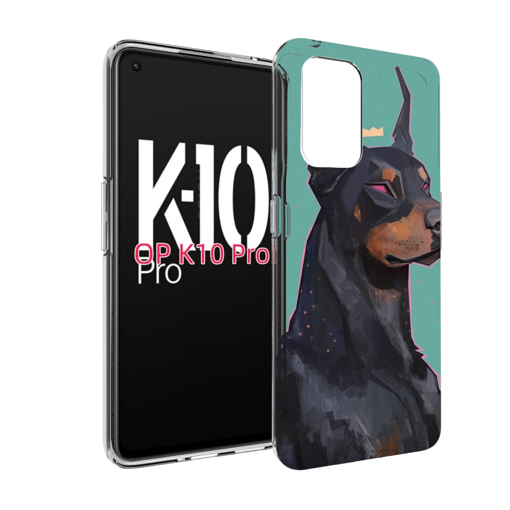 

Чехол MyPads красивый-доберман для OPPO K10 Pro, Прозрачный, Tocco