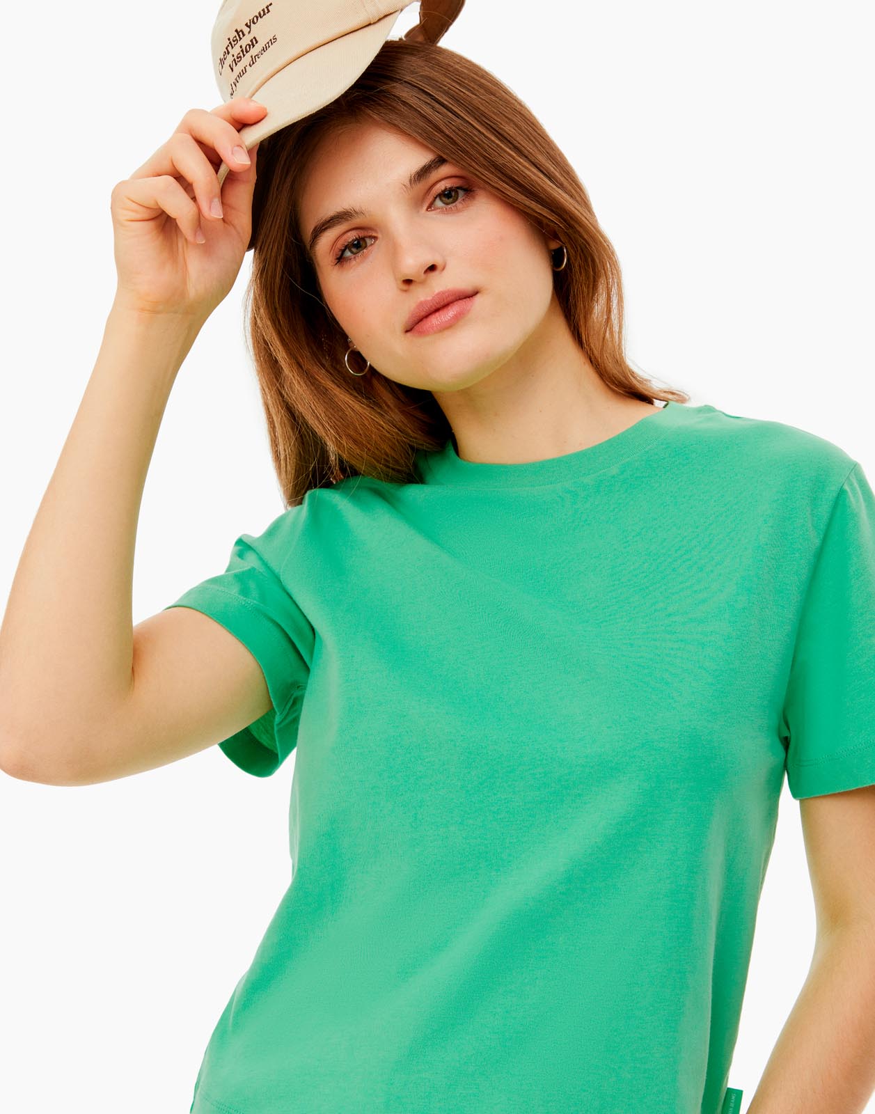 

Футболка женская Gloria Jeans GKT019527 зеленая L, Зеленый, GKT019527