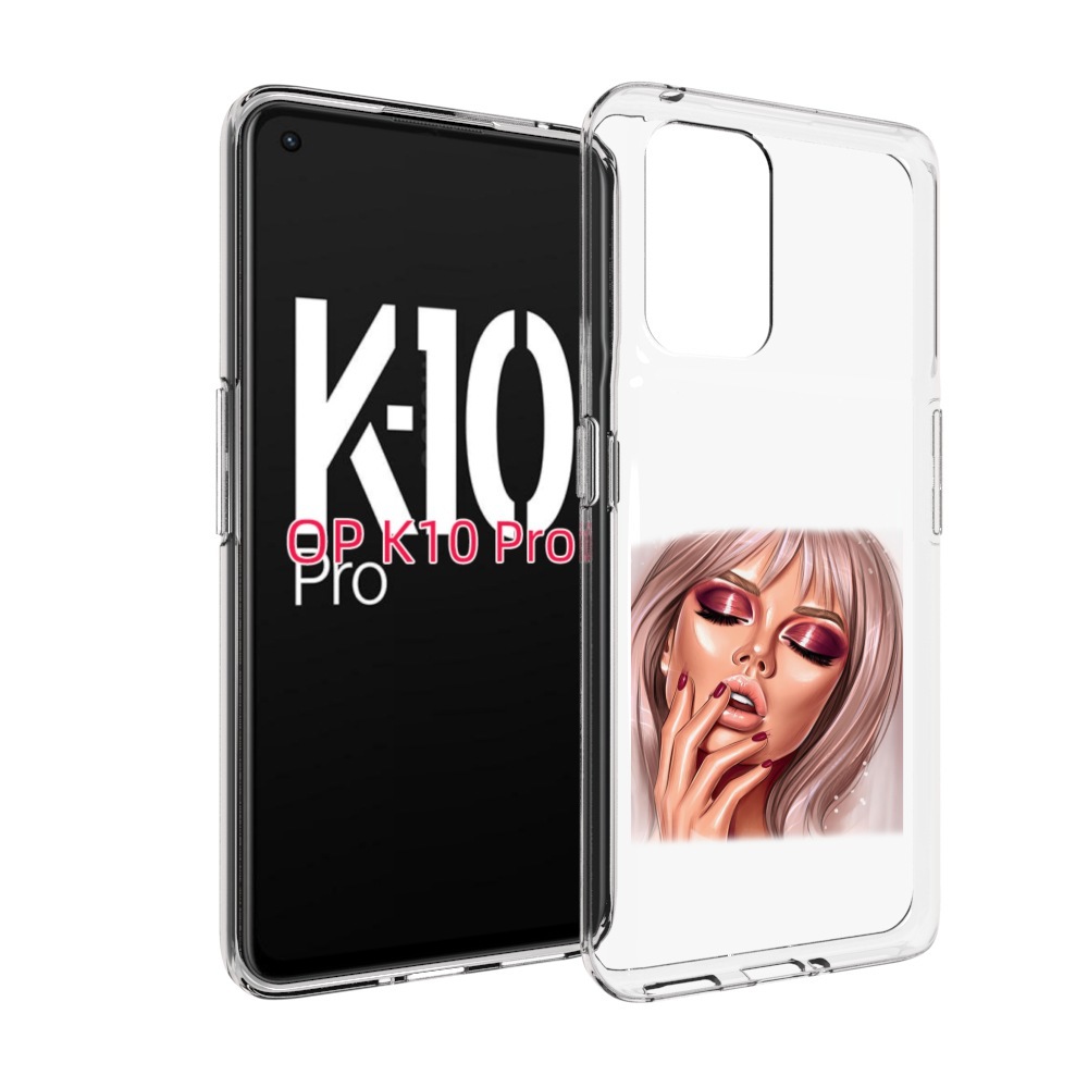 

Чехол MyPads красивый-портрет-девушки женский для OPPO K10 Pro, Прозрачный, Tocco