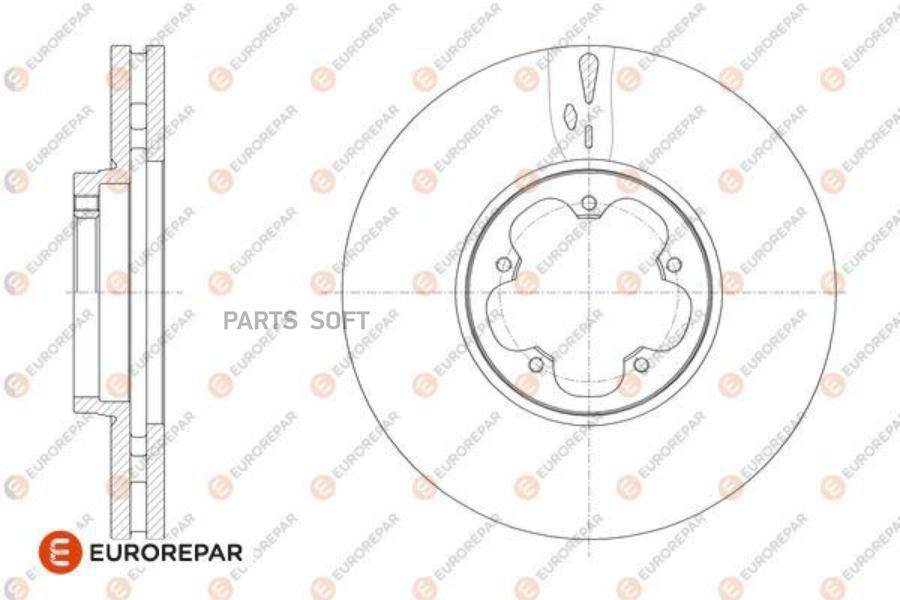 

Диск Тормозной Ford Transit 12>, Front, D=308 X 33 EUROREPAR арт. 1676010580