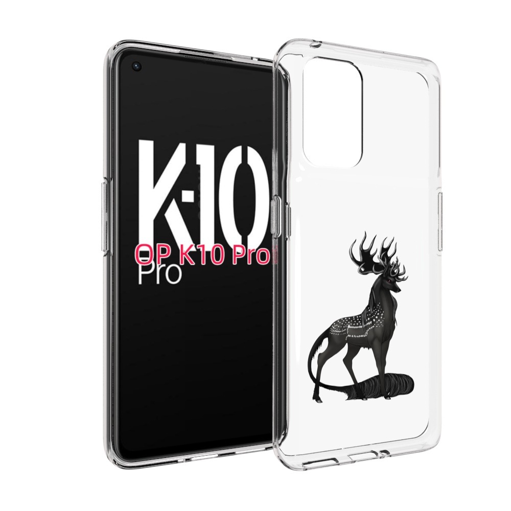 

Чехол MyPads красивый-черный-олень для OPPO K10 Pro, Прозрачный, Tocco