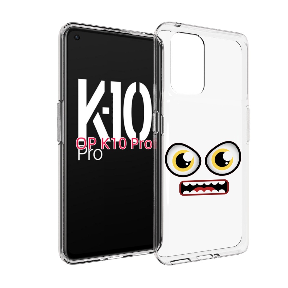

Чехол MyPads красный злой смайлик для OPPO K10 Pro, Прозрачный, Tocco