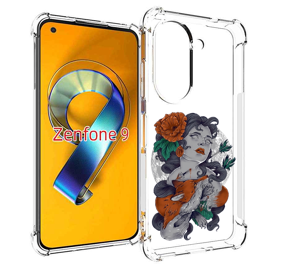 

Чехол MyPads темная девушка с лисой для Asus Zenfone 9 (AI2202), Прозрачный, Tocco