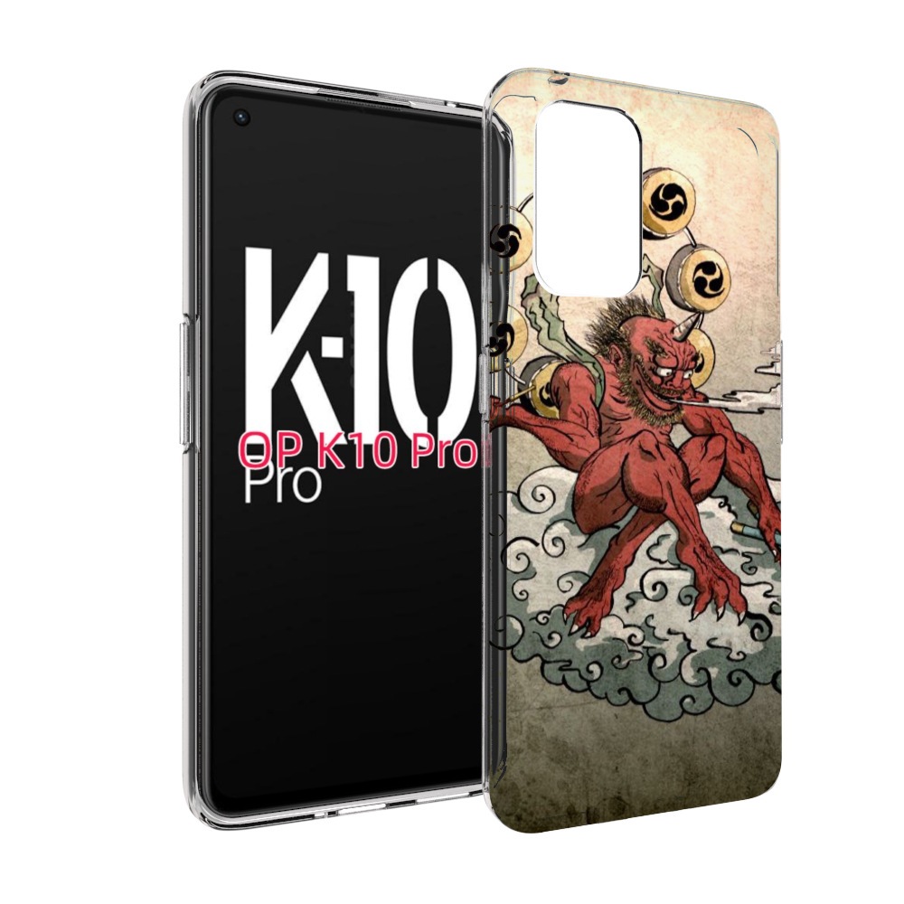 

Чехол MyPads красный чертик на облаке для OPPO K10 Pro, Прозрачный, Tocco